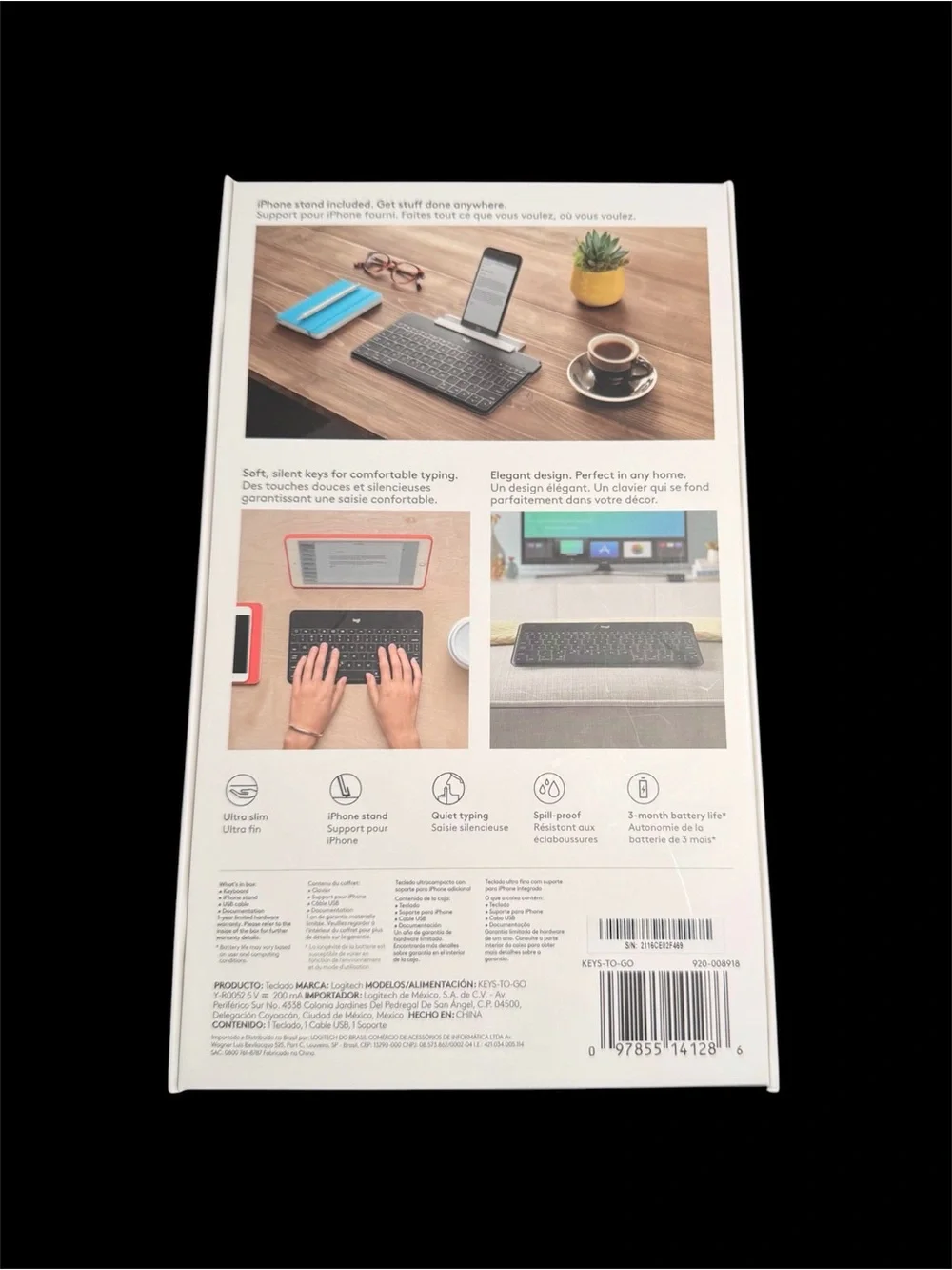 Logitech Keys-to-Go Keyboard - Gray